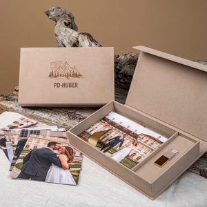 SET Samtstoff Foto Box inkl. 16 GB Diamant USB Stick