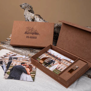 SET Samtstoff Foto Box inkl. 16 GB Diamant USB Stick