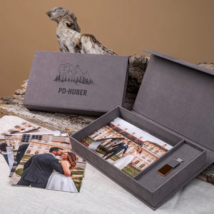 SET Samtstoff Foto Box inkl. 16 GB Diamant USB Stick