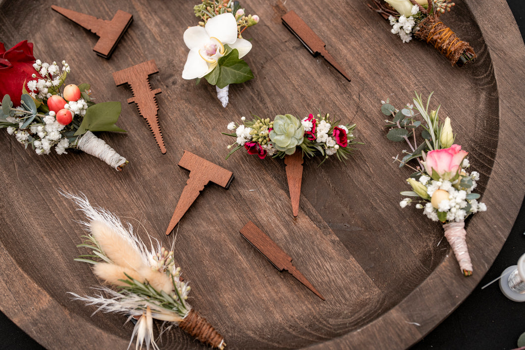 Kennenlern-Paket Blumen-Anstecker mit Doppel Magnet